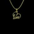 پلاک طلا 18 عیار زنانه مدل LOVE کد R070