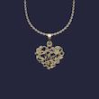 گردنبند طلا 18 عیار زنانه مدل قلب کد R375