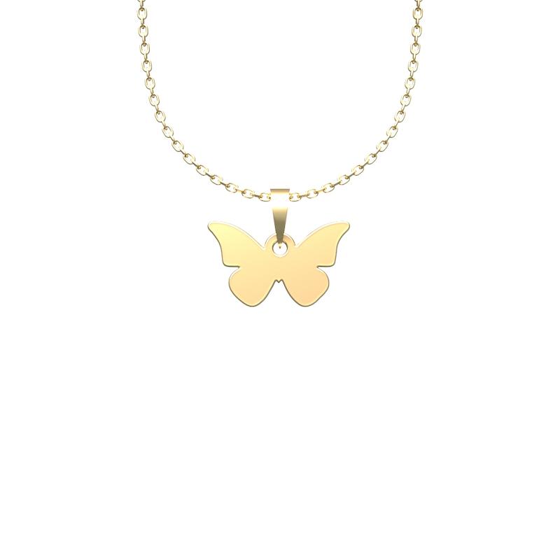 گردنبند طلا 18 عیار زنانه مدل پروانه کد R392