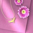 پلاک طلا 18 عیار زنانه مدل عقاب کد R343