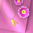 پلاک طلا 18 عیار زنانه مدل حرف A کد R380