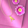 پلاک طلا 18 عیار زنانه مدل حرف A کد R478
