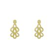 گوشواره طلا 18 عیار زنانه مدل هندسی کد R455
