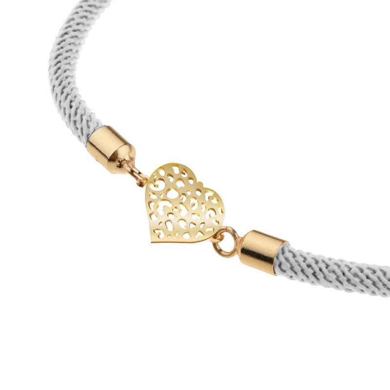دستبند طلا 18 عیار زنانه مدل قلب کد R319