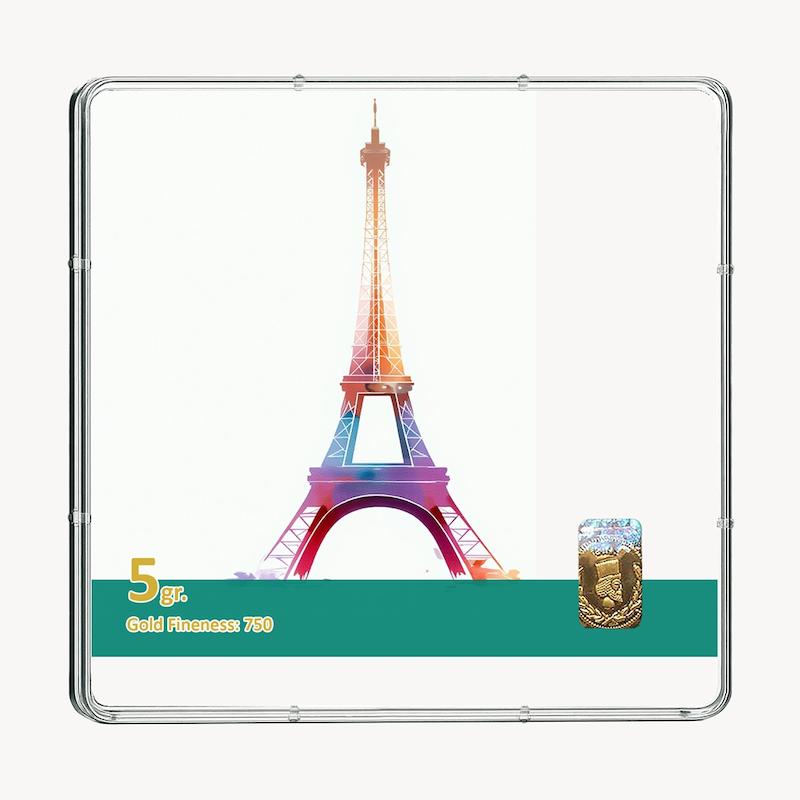 شمش طلا 18 عیار طلاشاپ مدل ایفل کد BRF10037