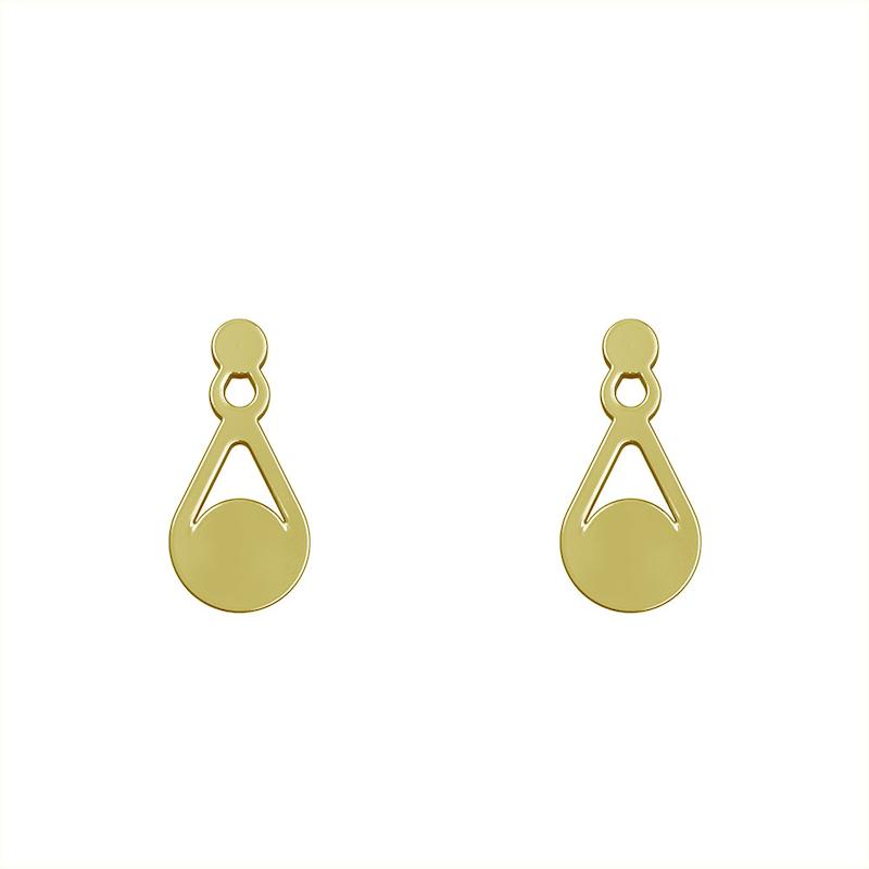 گوشواره طلا 18 عیار زنانه مدل هندسی کد R574