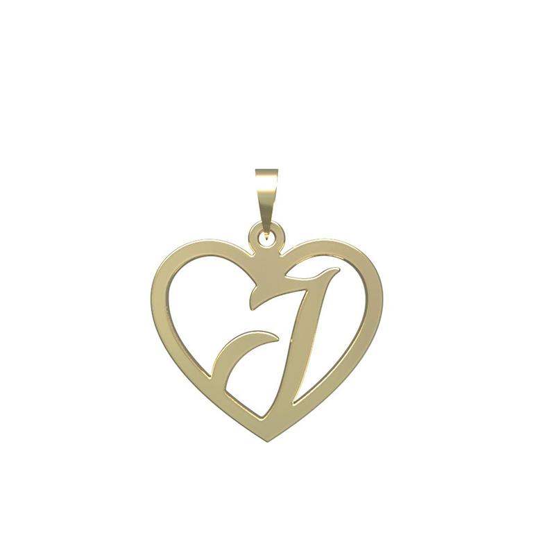 پلاک طلا 18 عیار زنانه مدل حرف J کد R534