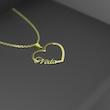 گردنبند طلا 18 عیار زنانه مدل اسم ندا neda کد R284