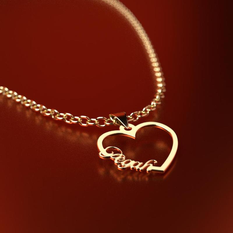 گردنبند طلا 18 عیار زنانه مدل اسم پگاه pegah کد R522