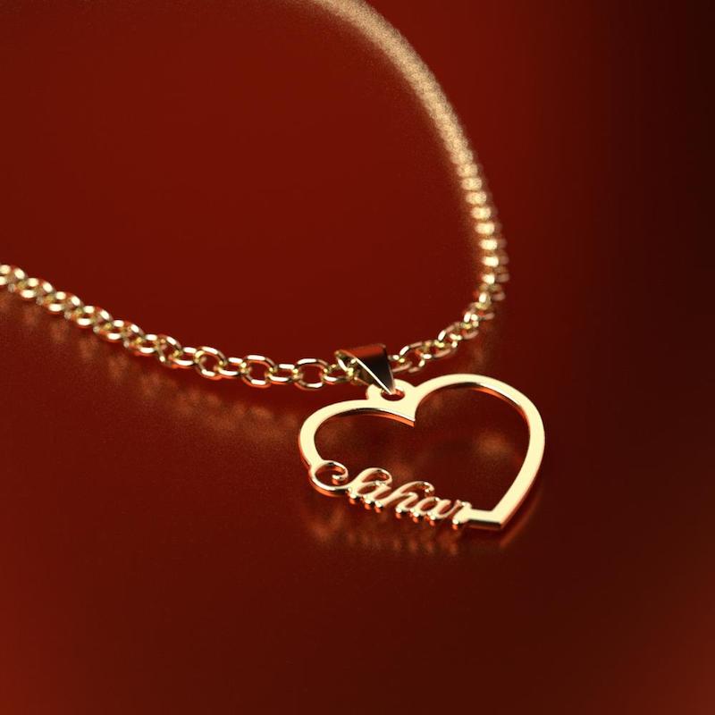 گردنبند طلا 18 عیار زنانه مدل اسم سحر sahar کد R307