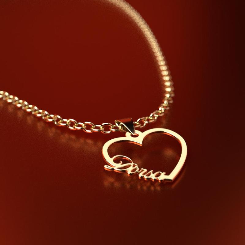 گردنبند طلا 18 عیار زنانه مدل اسم درسا dorsa کد R228