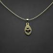 گردنبند طلا 18 عیار زنانه مدل قلب کد R192
