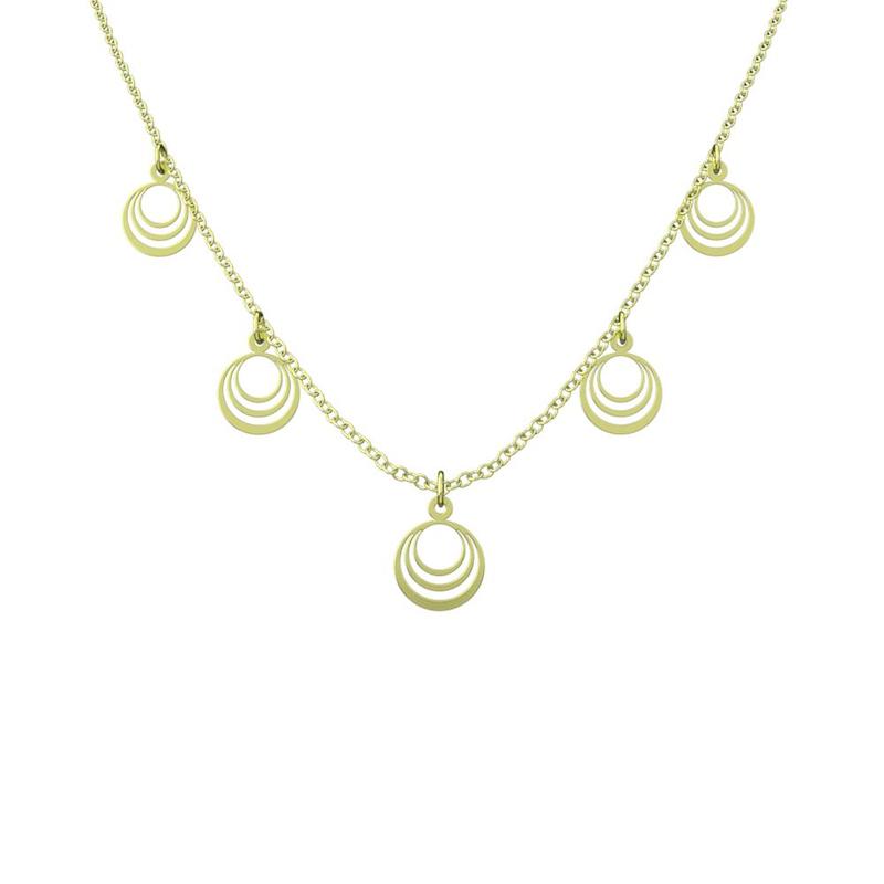 گردنبند طلا 18 عیار زنانه مدل دایره کد R409