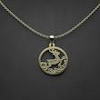 گردنبند طلا 18 عیار زنانه مدل گوزن کد R329