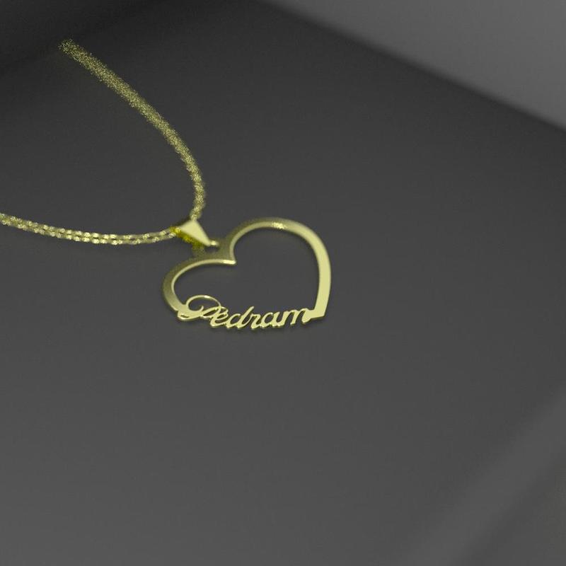 گردنبند طلا 18 عیار زنانه مدل اسم پدرام pedram کد R276