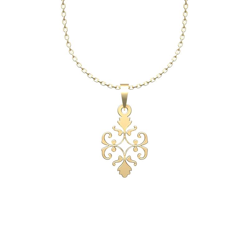 پلاک طلا 18 عیار زنانه مدل اسلیمی کد R193