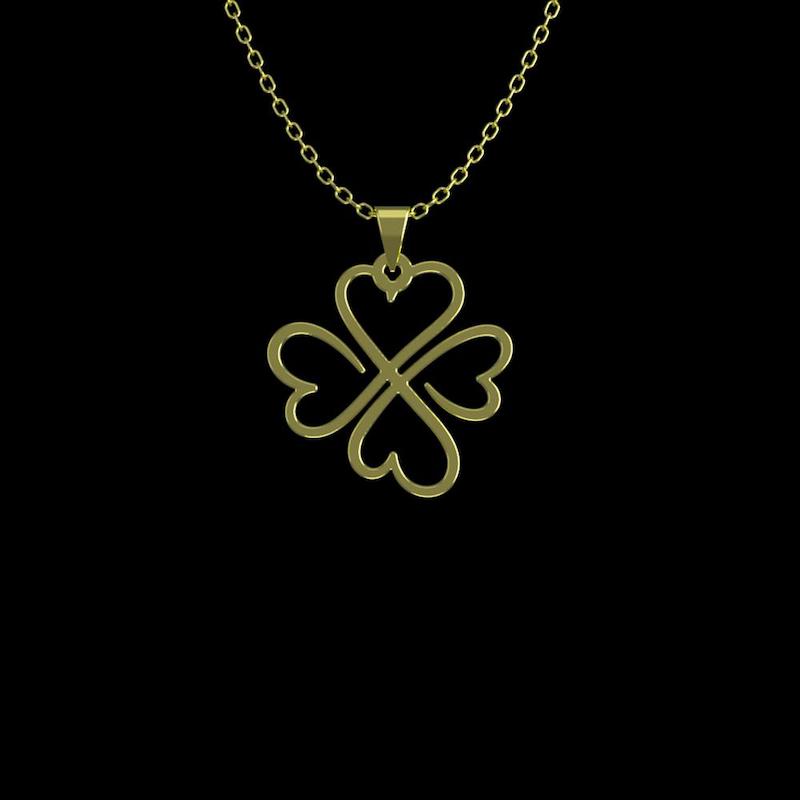 گردنبند طلا 18 عیار زنانه مدل قلب کد R103