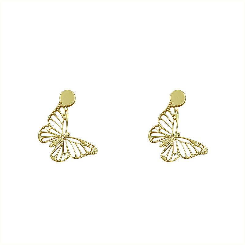 گوشواره طلا 18 عیار زنانه مدل پروانه کد R066