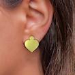 گوشواره طلا 18 عیار زنانه مدل قلب کد R449
