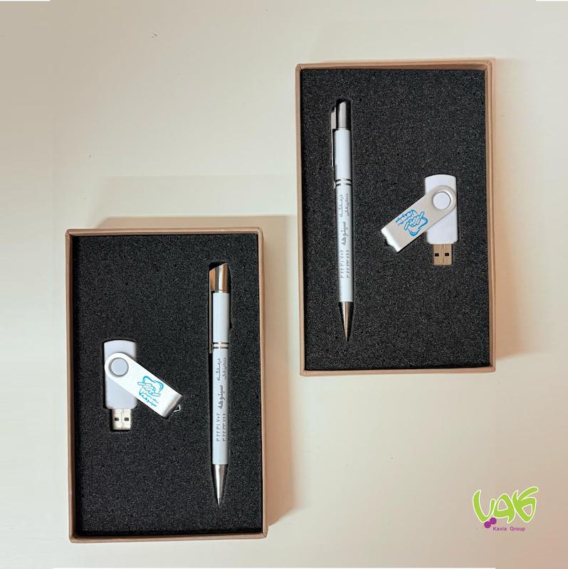 ست فلش و خودکار همراه با جعبه شیک