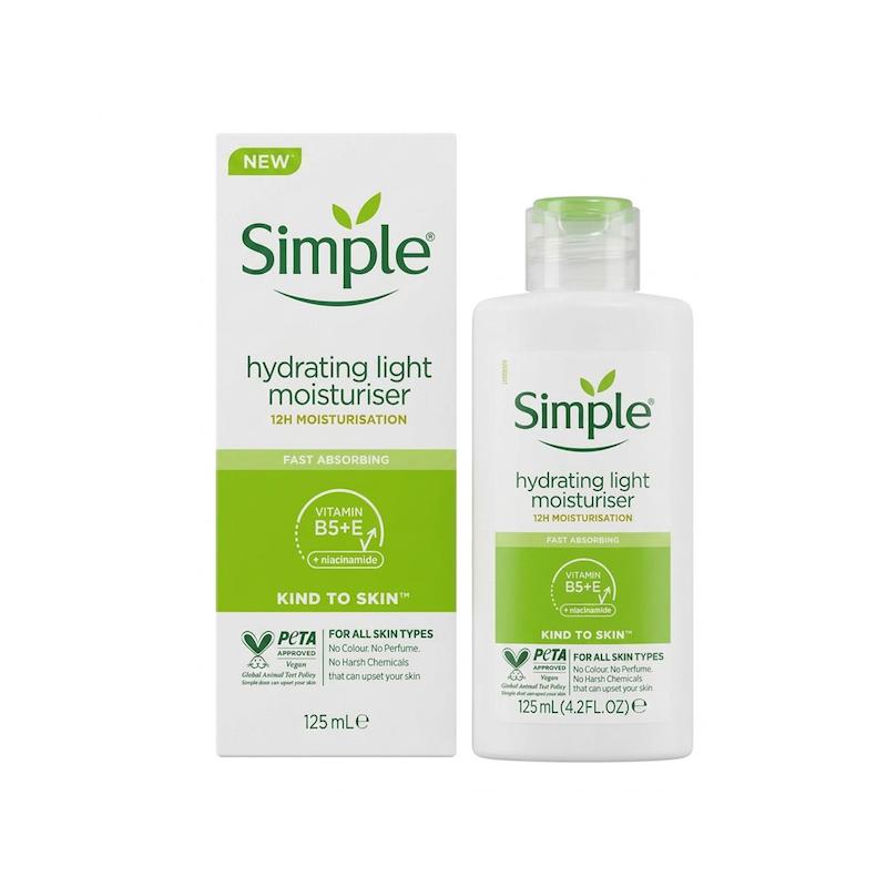 کرم مرطوب‌کننده و آبرسان سیمپل Simple مدل Hydrating Light حجم 125 میل