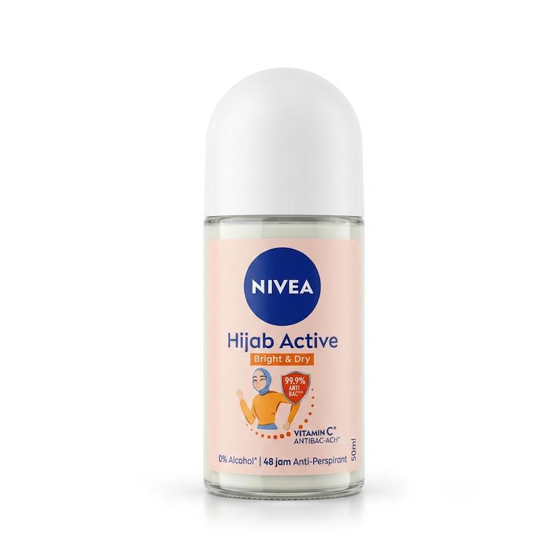 رول ضد تعریق نیوآ Nivea مدل Hijab Active Bright & Dry حجم ۵۰ میلی‌لیتر