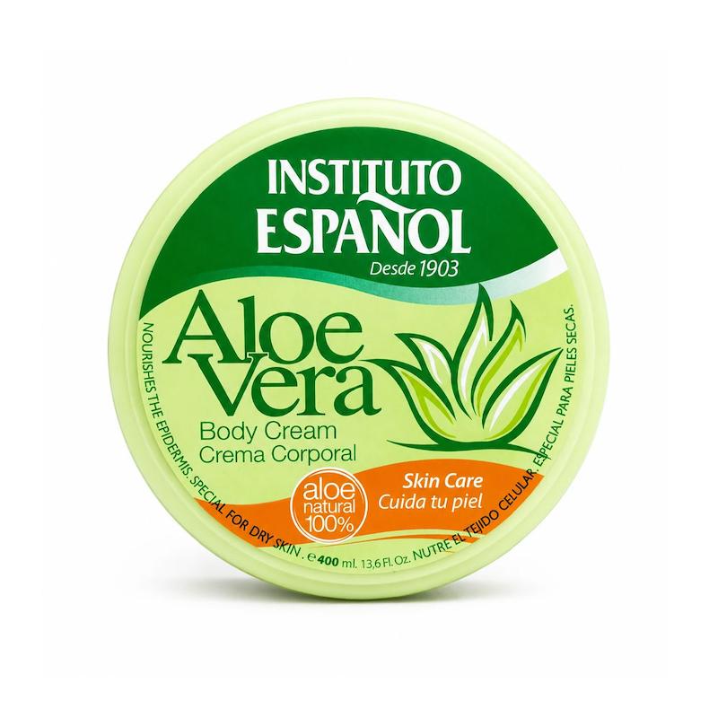 کرم مرطوب‌کننده دست و بدن انستیتو اسپانول Instituto Español مدل Aloe vera حجم ۴۰۰ میلی‌لیتر