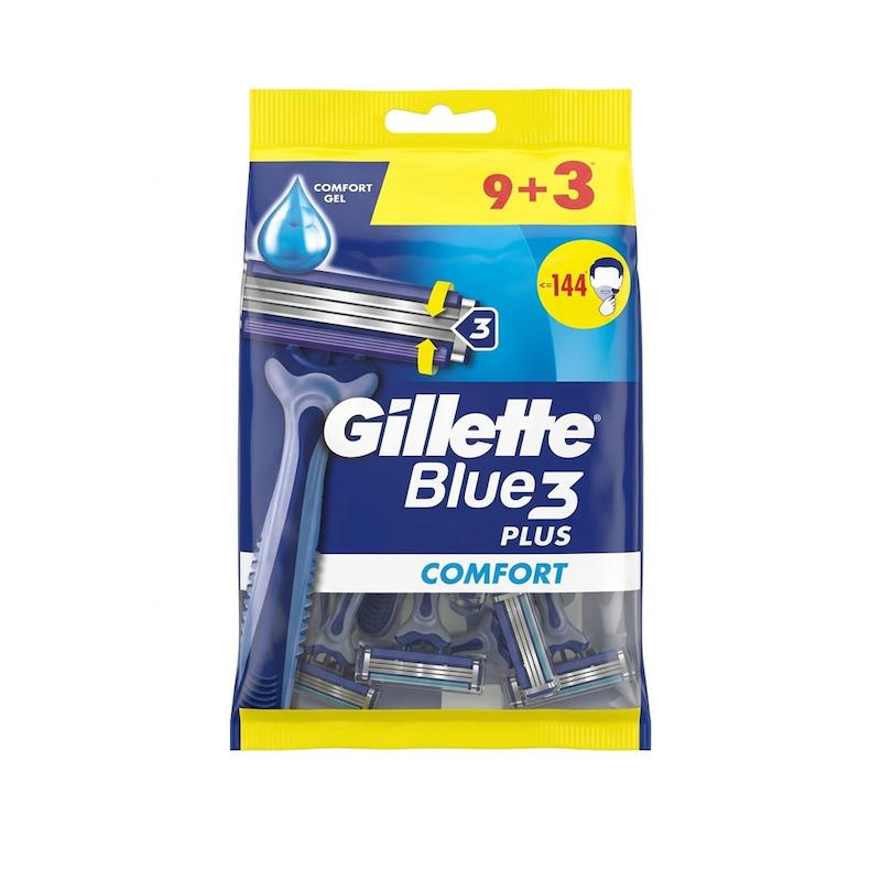 تیغ ژیلت مدل Blue 3 Plus Comfort (بسته ۱۲ عددی)