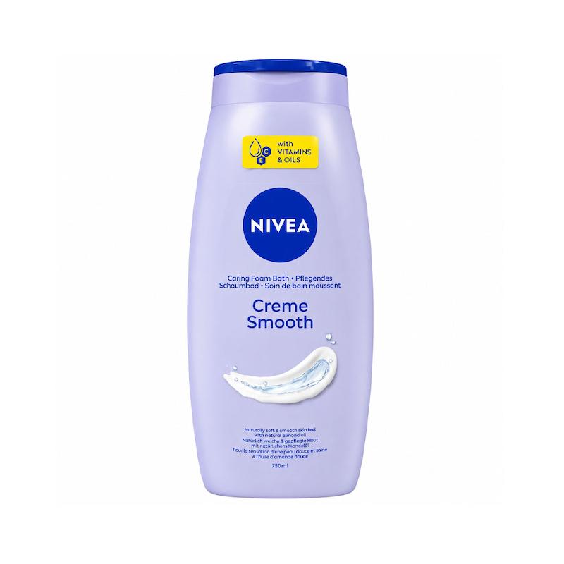 شامپو بدن نیوآ مدل Creme Smooth با رایحه روغن بادام طبیعی حجم ۷۵۰ میلی‌لیتر