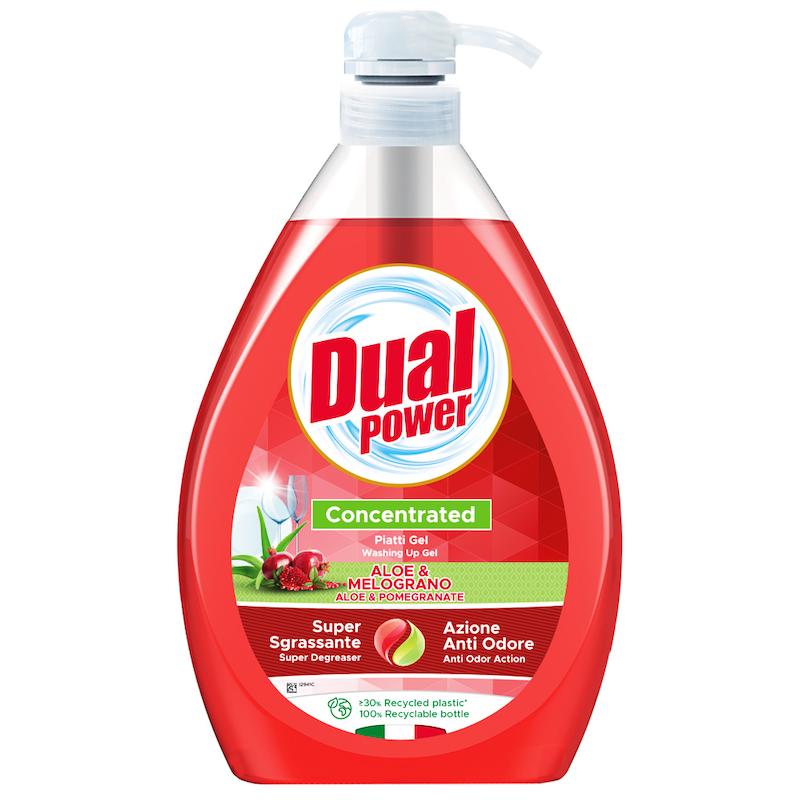 مايع ظرفشویی دستی Dual Power كنسانتره آلوئه ورا و انار 1000 ميل