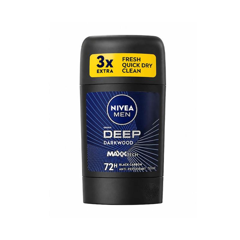 استیک ضد تعریق مردانه نیوآ Nivea مدل Deep Darkwood با ماندگاری 72 ساعته حجم 50 میلی‌لیتر