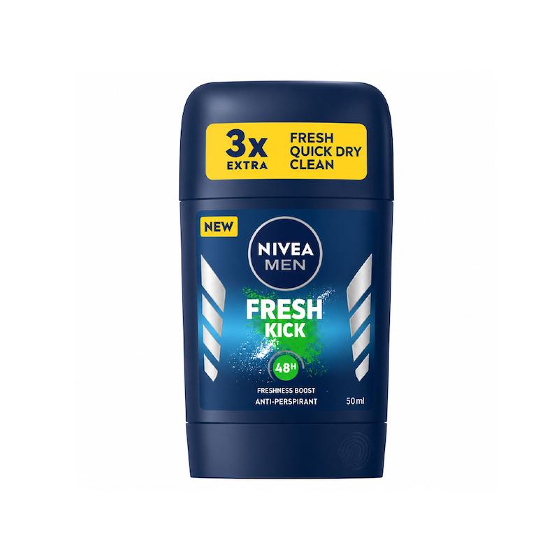 استیک ضد تعریق نیوآ Nivea مدل Men Fresh Kick با ماندگاری 48 ساعته حجم 50 میلی‌لیتر