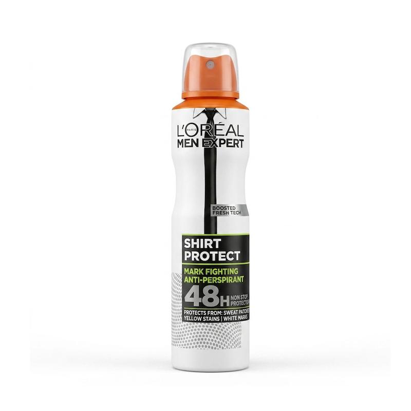 اسپری ضد تعریق مردانه لورآل سری Men Expert مدل Shirt Protect با حجم 250 میلی‌لیتر