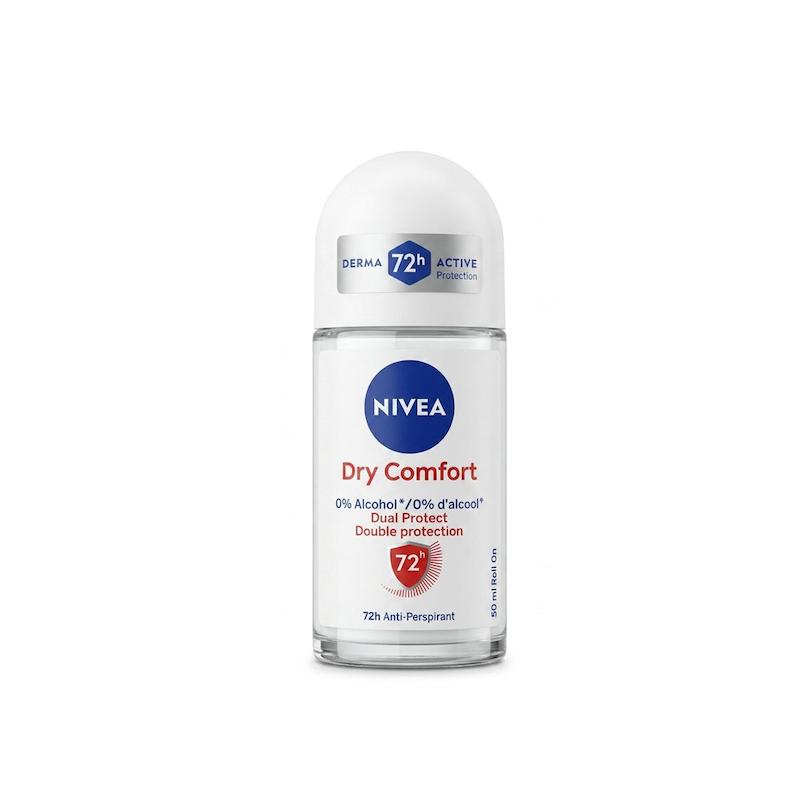 رول ضد تعریق زنانه نیوآ Nivea مدل Dry Comfort حجم 50 میلی‌لیتر (72 ساعته)