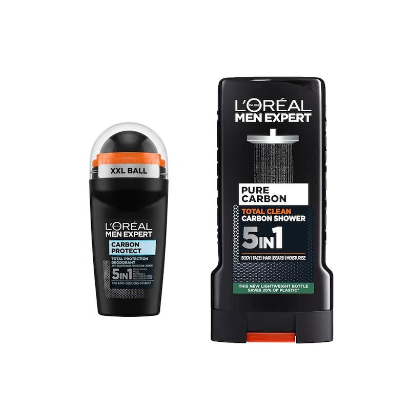 ست مراقبت مردانه لورآل Loreal مدل Carbon protect 5 in1