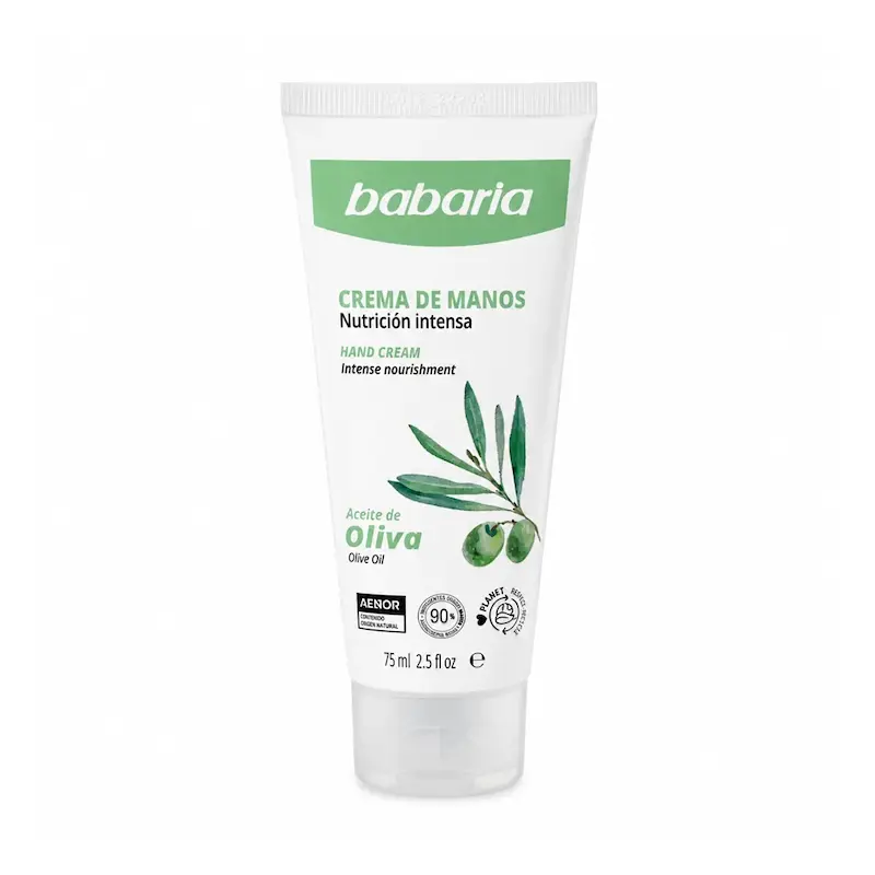 کرم دست باباریا Babaria مدل Olive Oil حجم ۷۵ میلی‌لیتر
