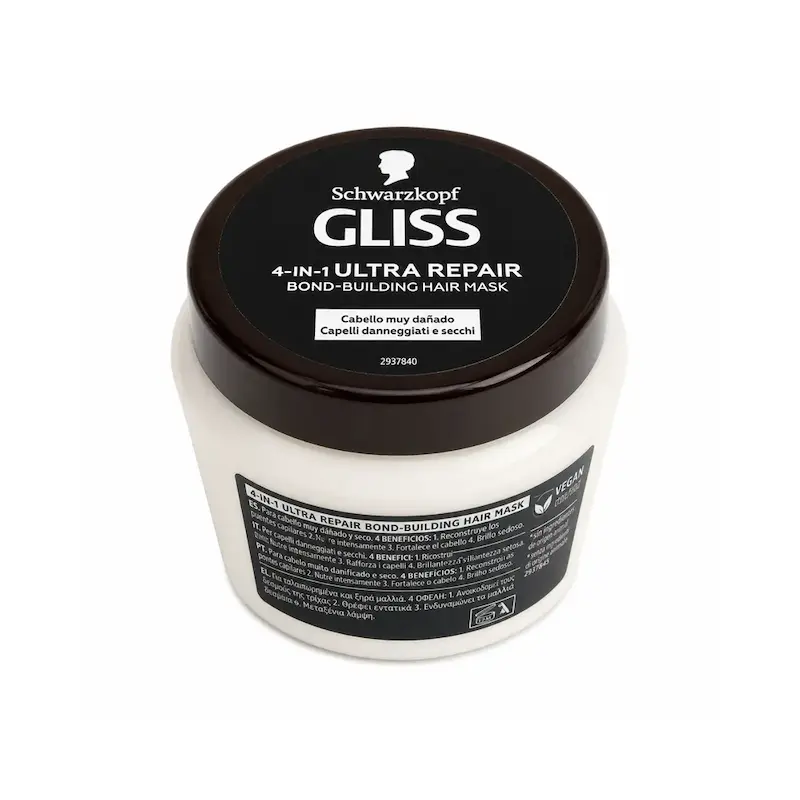 ماسک موی ۴ کاره گلیس Gliss مدل Ultra Repair حجم ۴۰۰ میلی‌لیتر
