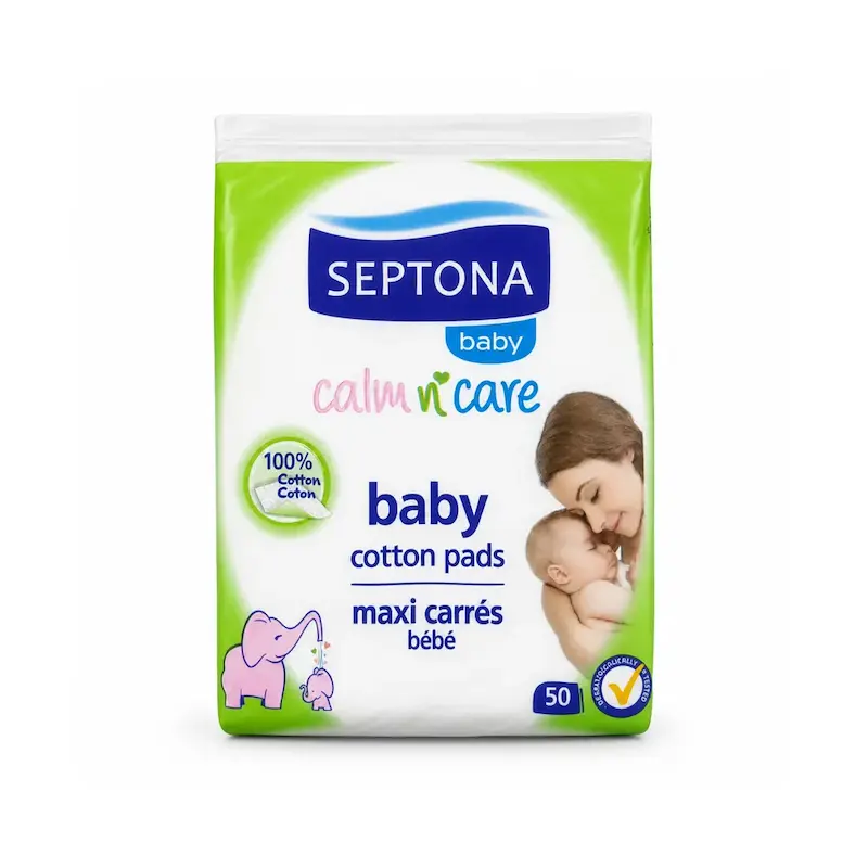 پد پنبه‌ای مربعی کودک سپتونا (Septona) مدل Calm N’ Care