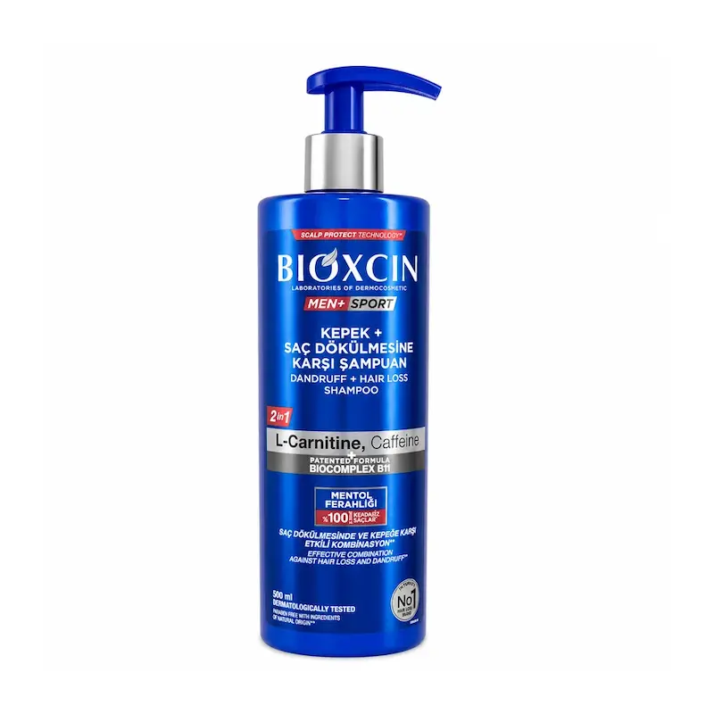 شامپو ضد ریزش و ضد شوره مردانه بیوکسین Bioxcin مدل Men+ Sport حجم 500 میلی‌لیتر