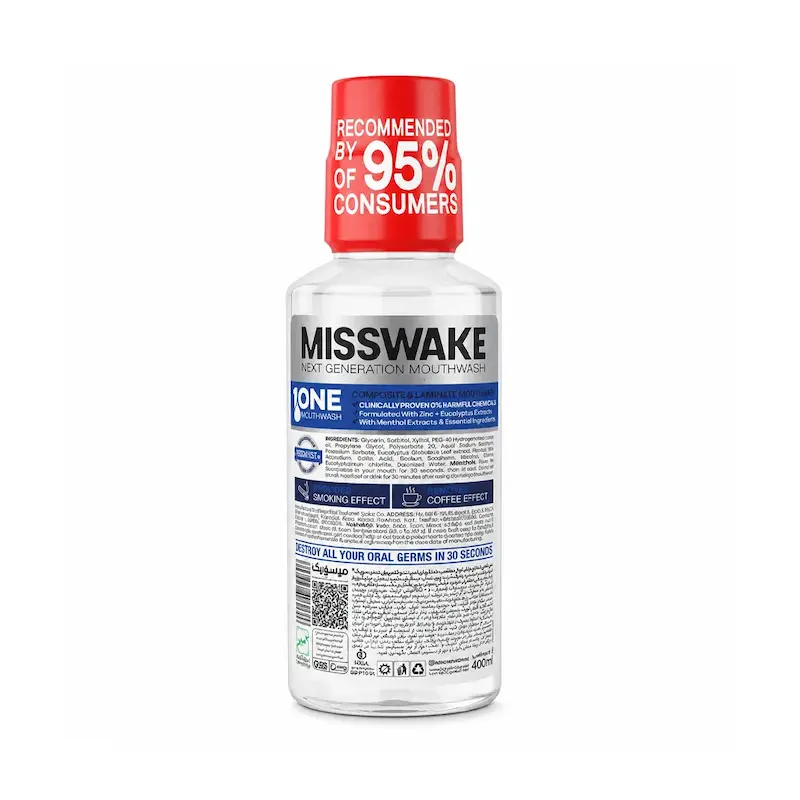 دهانشویه تخصصی میس‌ویک Misswake مدل Composite & Laminate حجم 400 میلی‌لیتر