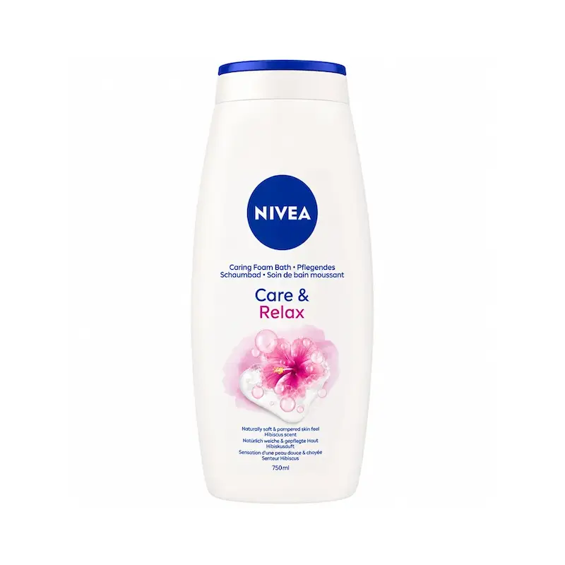 شامپو بدن و فوم حمام نیوآ Nivea مدل Care & Relax حجم 750 میلی‌لیتر