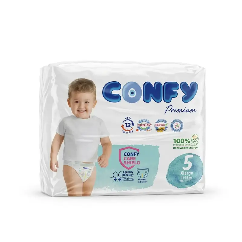 پوشک بچه کانفی Confy مدل Premium سایز 5 (XL) وزن 11-17 کیلوگرم