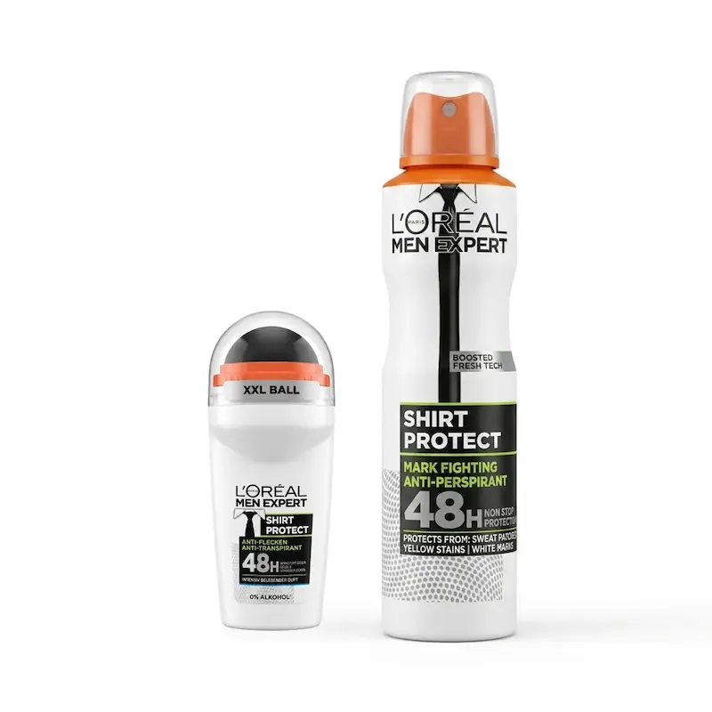 ست ضدتعریق اسپری و مام رول لورآل Loreal مدل Shirt Protect