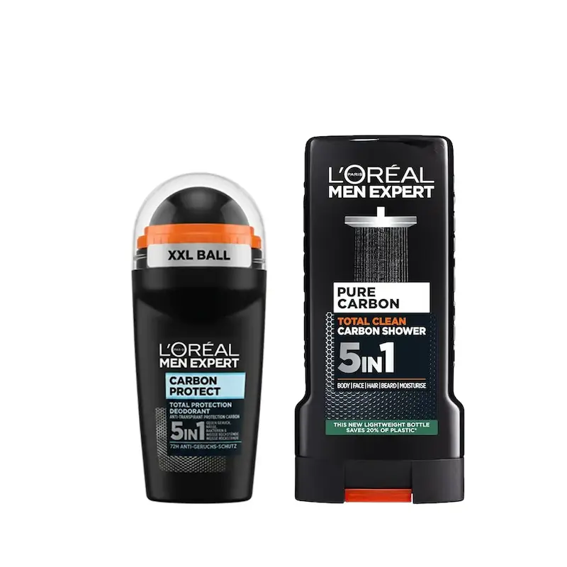 ست مراقبت مردانه لورآل Loreal مدل Carbon protect 5 in1
