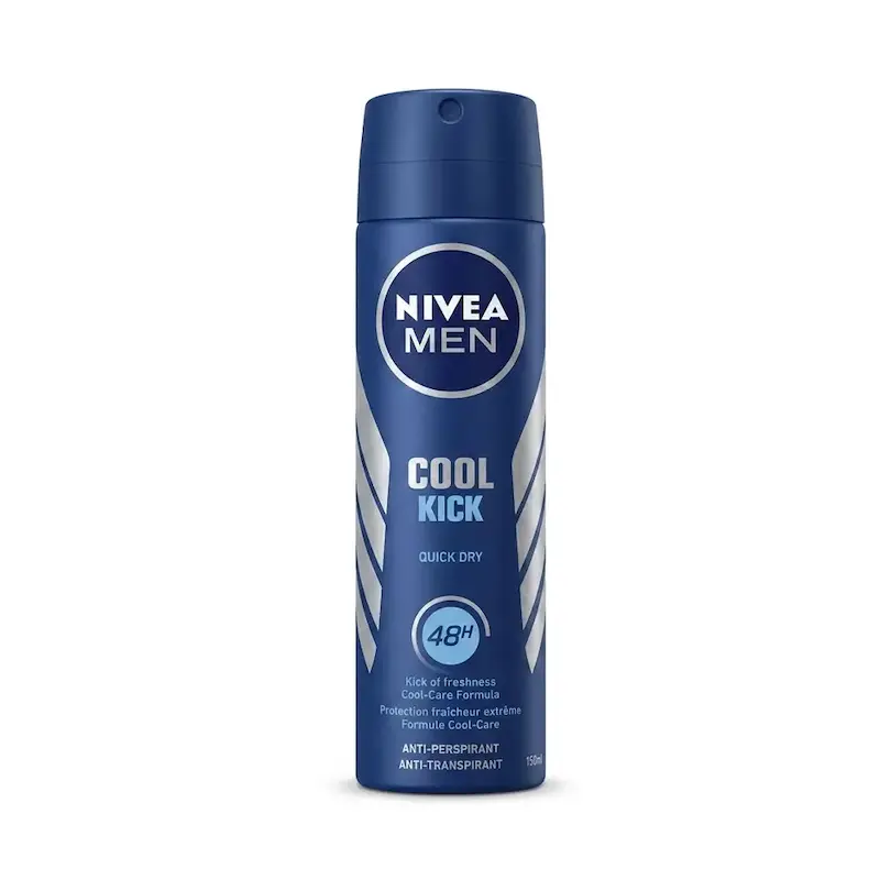 اسپری ضد تعریق مردانه نیوآ Nivea مدل Cool Kick حجم 150 میلی لیتر