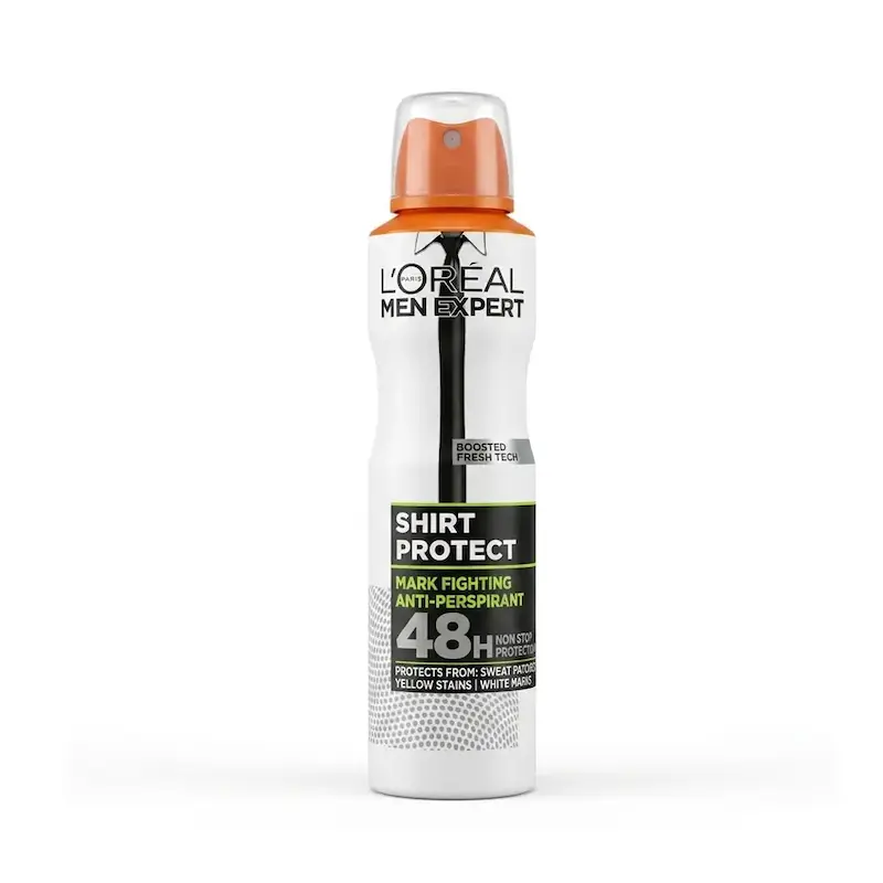 اسپری ضد تعریق مردانه لورآل Loreal سری Men Expert مدل Shirt Protect با حجم 250 میلی‌لیتر