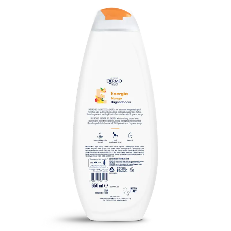 شامپو بدن درمومد DERMOmed مدل ENRGY انبه 750 ml