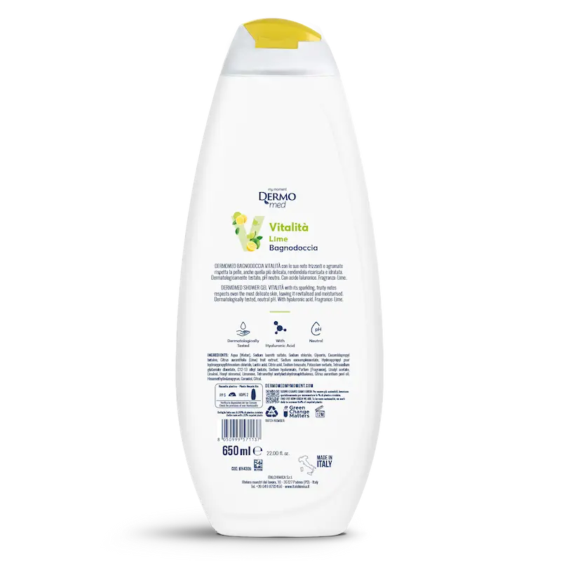 شامپو بدن DERMOmed مدل VITALITY لیمو 750 ml ، درمومد