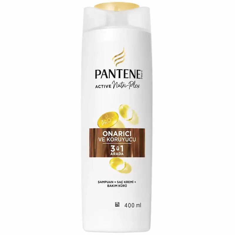 شامپو سر مغذی، نرم کننده و مراقبت از مو پنتن PANTENE مدل ONARICI VE KURUYUCU مناسب برای موهای آسیب دیده و شکننده حجم 400 میل