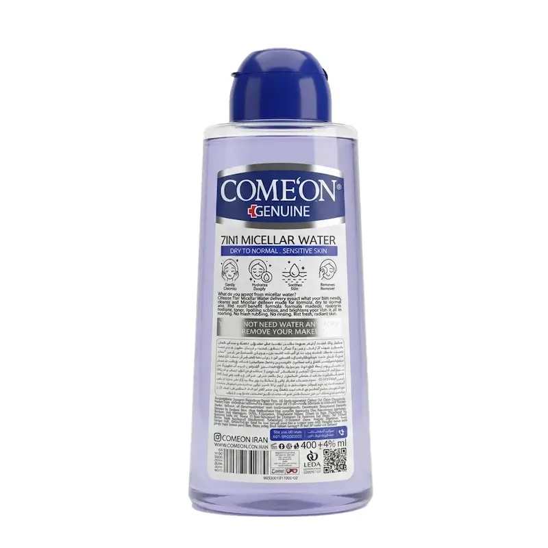 میسلار واتر کامان مدل Come’on Dry to Normal and Sensitive Skin حجم 500 میلی‌لیتر